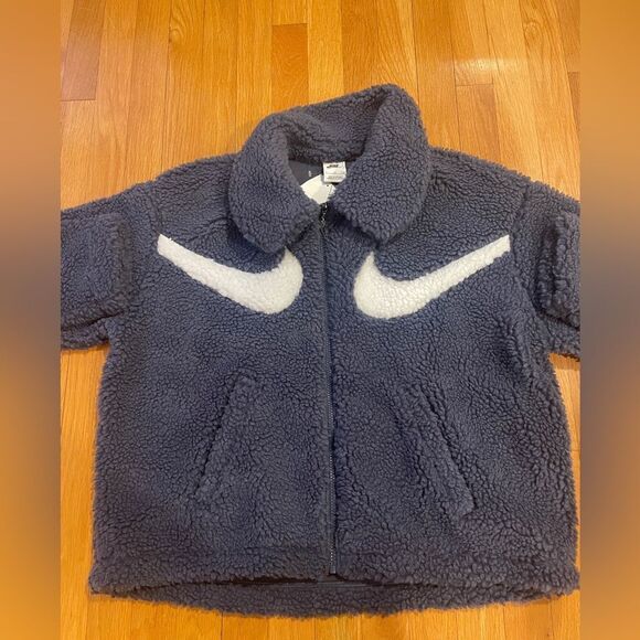 Nike Jackets & Blazers - NIKE NSW Swoosh Sherpa Jacket Blue White Women’s Size S,M,L,XL DD5620-437